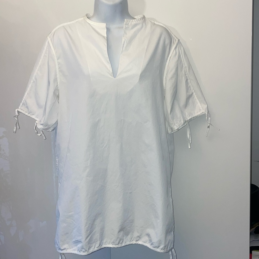 ACNE studios white cotton tunic top shirt small